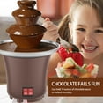 thumbnail image 2 of Vensio -3-Tier Electric Chocolate Fountain Machine 10oz Capacity, Stainless Steel Base Household Chocolate Waterfall for Party Candy Fruit Dipping, Automatic Heat Insulation Party Decor, 2 of 9