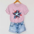 thumbnail image 6 of SELONE 4th of July Womens Shirts Trendy Star Tops Crewneck Short Sleeve Clothes Independence Patriotic Graphic Wear, 6 of 6