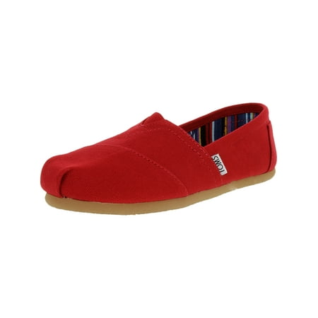 - Toms Women's Classic Canvas Red Ankle-High Flat Shoe - 7M