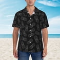 thumbnail image 4 of Daiia White Pineapples Hawaiian Shirt for Men Gentle Cotton Regular Short Sleeve Casual-Small, 4 of 9