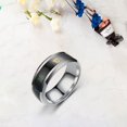 thumbnail image 3 of Naierhg Titanium Steel Wedding Band Intelligent Body Temperature Sensing Ring Personal Health Men Women Ring, 3 of 7