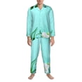 thumbnail image 3 of Lsque Tropical Pineapple Pattern Long Sleeve Pajama Set for Men - Soft 2-Piece Sleepwear and Loungewear Set with Pockets, Comfy Nightwear-X-Large, 3 of 7