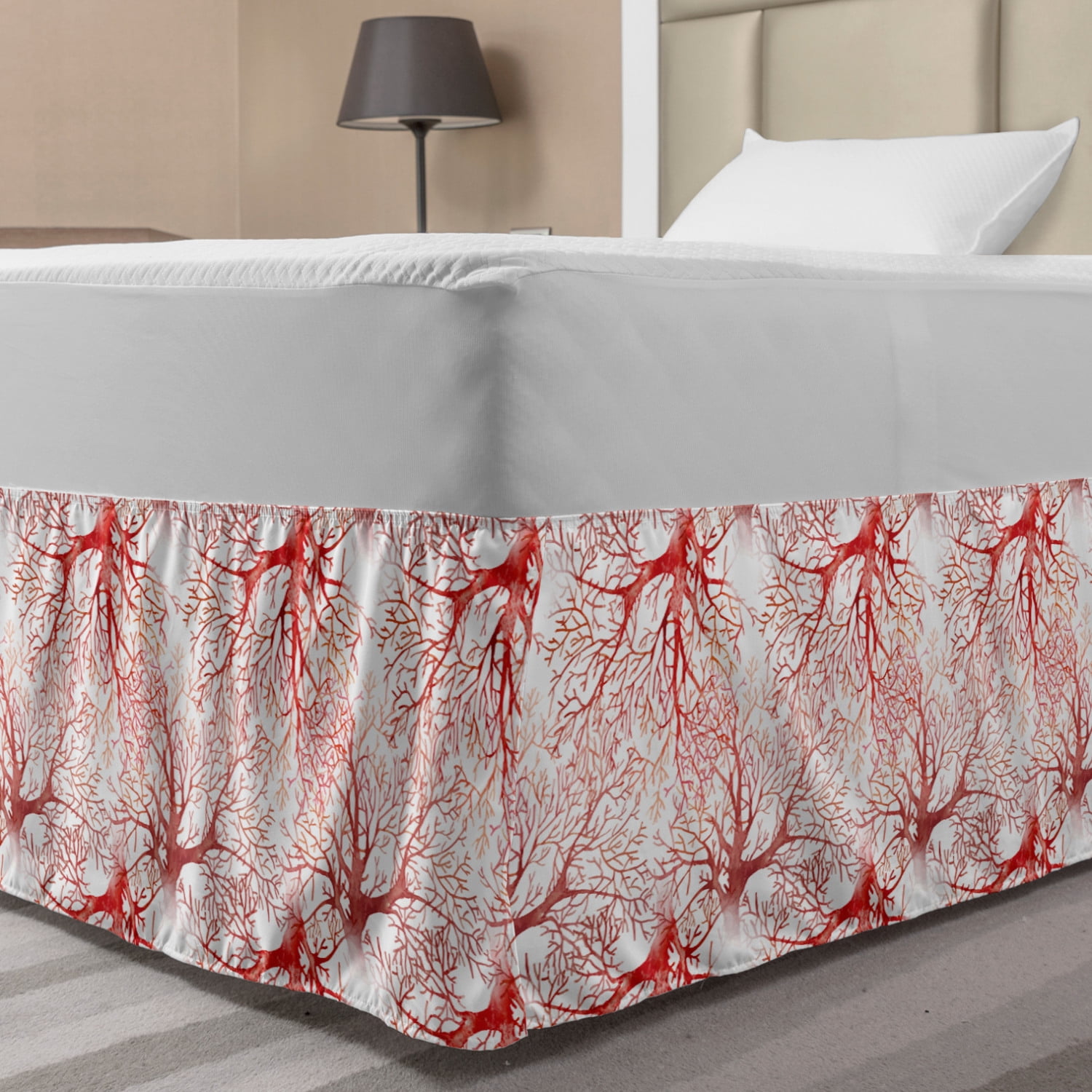 Coral Twin Bed Skirt