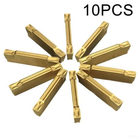 

10Pcs MGMN200-G 2mm Width Carbide Inserts Set For MGEHR MGIVR Grooving Tool