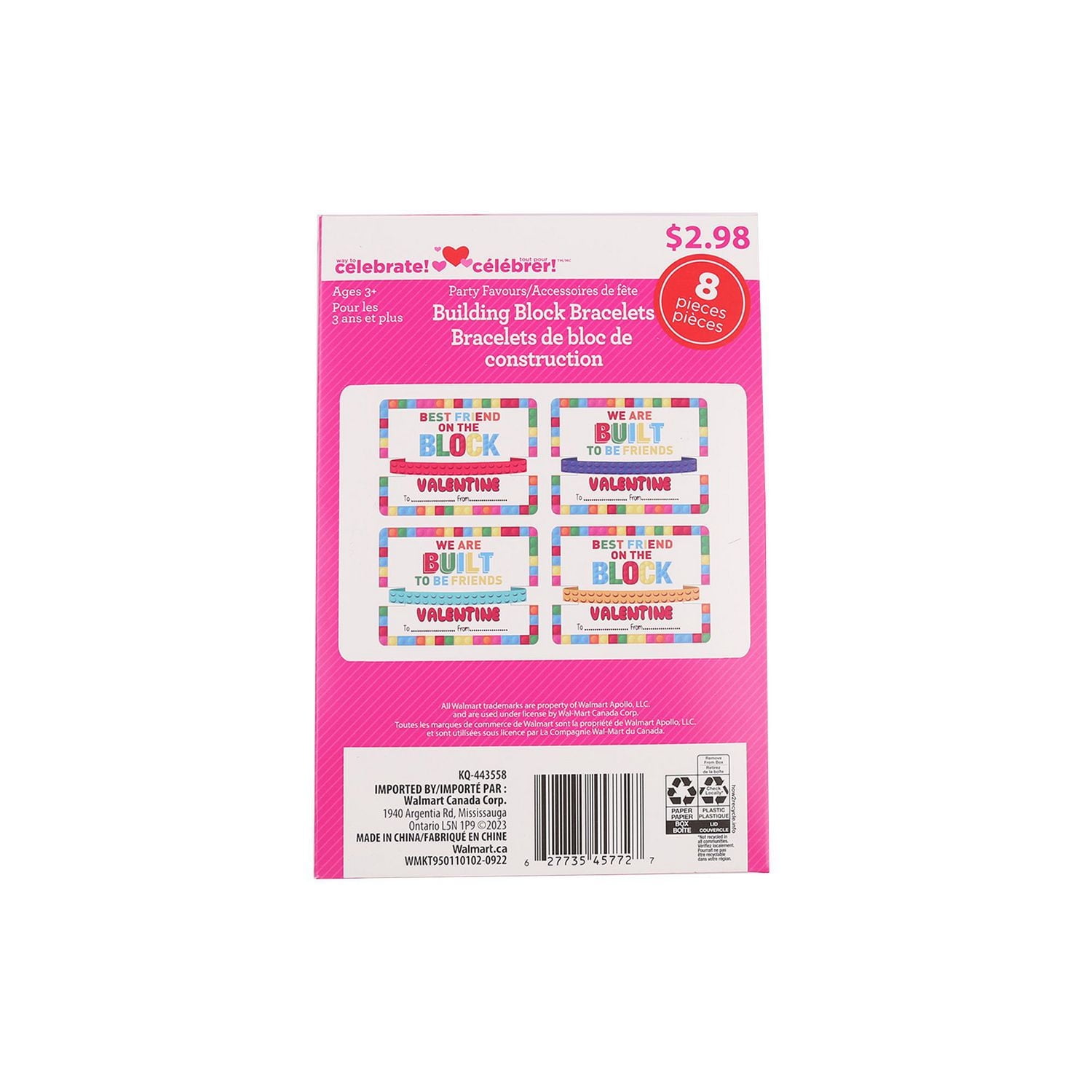 BRACELETS DE BLOC DE CONSTRUCTION