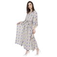 thumbnail image 2 of Moomaya Printed Sleep Loungewear For Women kimono sleeves Kaftan Resort Dress/ Maternity Wear, 2 of 7