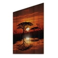 thumbnail image 2 of Designart "Global Traditions Savannah Dusk" African American Print on Natural Pine Wood, 2 of 5
