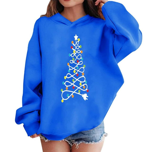 Sudaderas con capucha para niños y niñas, sudaderas navideñas con capucha para niños medianos y grandes, camisetas de manga larga, sudaderas para niños