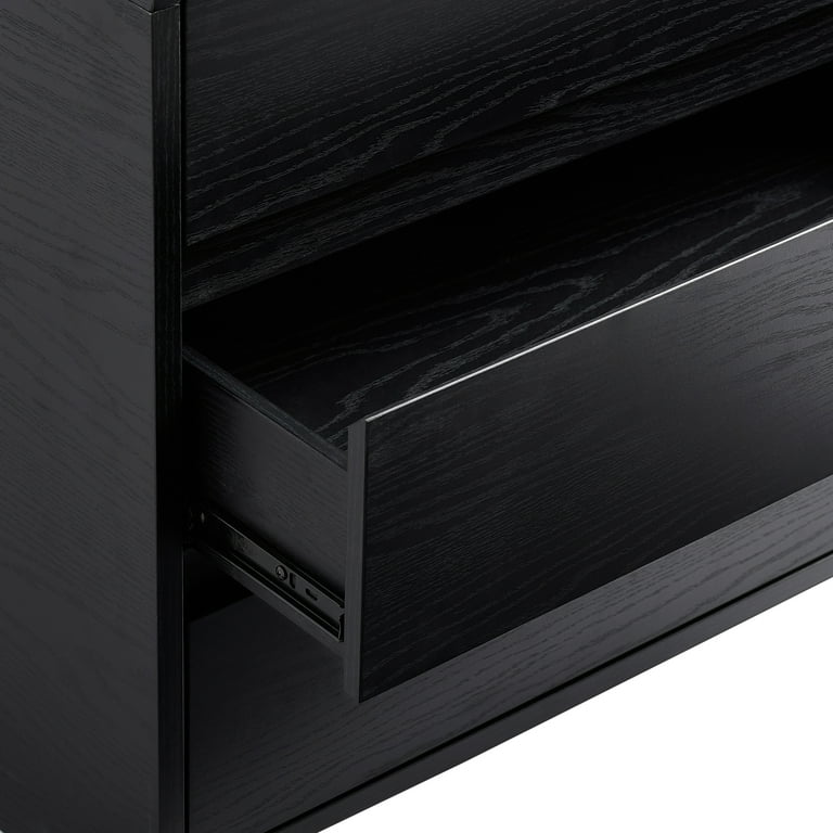 Better Homes & Gardens Juliet 3 Drawer Nightstand with USB, Black