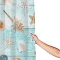 thumbnail image 2 of Beach Seashell Shower Curtain Nautical Coastal Shell Starfish Shower Curtains for Bathroom Marine Ocean Waterproof Polyester Fabric Bathroom Decor Curtain with Hooks 72x72 Inches, 2 of 6