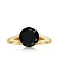 thumbnail image 4 of Rosec Jewels Black Onyx Solitaire Engagement Ring for Women - Split Shank Ring (8 mm, 2 Ct, AAA Grade Certified) - With Jewelry Box, 18K Yellow Gold, US 12.50, 4 of 9