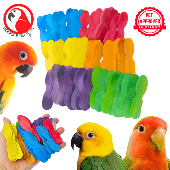 Bonka Bird Toys 2665 Pk50 Mini Scoop Spoons Foot Talon Craft Part Parrot Toy Pet