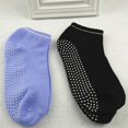 thumbnail image 3 of 3 Pair Unisex Yoga Socks Non Skid Socks Ballet Pilates Sports Non-slip Socks Gripper For Women (Black), 3 of 3