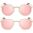 thumbnail image 1 of Lunettes de Soleil Rondes Polarisées pour Femmes et Hommes Vintage Hexagonales Carrées Protection UV400, 1 of 7