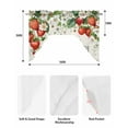 thumbnail image 6 of Strawberry Kitchen Curtains Swag Valance for Windows/Bathroom/Cafe, Summer Fruits Bee Floral Botanical Rod Pocket Drape Panel Swag Curtain Valance for Bedroom/Living Room 55''x36'', 6 of 6