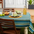 thumbnail image 4 of DII Collection de Dessus de Table d'Intérieur/extérieur Multi-Usages, Lavable en Machine, Rayé, Nappe, 60" Ronde w/Zipper, Imprimé de Plage, 4 of 5