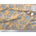 thumbnail image 2 of Soimoi Moss Georgette Fabric Yellow Blue Flower Floral Print Fabric by the Yard 42 Inch Wide, 2 of 3