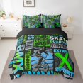 thumbnail image 2 of Erosebridal Literie Sports Extrêmes Taille Simple, Lit de Chevauchée en Sac Taille Simple, Décoration de Chambre Graffiti, Réversible 7 Pcs, 2 of 5
