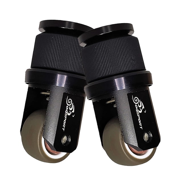 2 Piezas de Rueda Auxiliar Plegable para , Accesorios de Rueda de , Negro