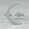 thumbnail image 2 of European American Fashion Ethnic Style Crescent Moon Star Open Finger Ring, 2 of 4