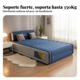 thumbnail image 2 of Abbraccia Cama inflable flocada celestial navy, colchón doble, inflado automático, diseño elevado, 2 of 6