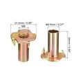 thumbnail image 2 of M8x24mm T-Nuts 4 Pronged Tee Nut Carbon Steel Color Zinc Plating 12 Pack, 2 of 5