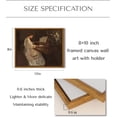 thumbnail image 2 of HFDF Canvas Wall Art Mid Century Lady Playg Piano Classical Patg Vtage Canvas Prts Wall Decor for Bedroom Bathroom Decor Retro Portrait Wall Art 24x20inch Framed, 2 of 4