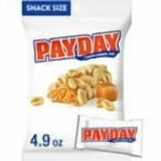 Payday Peanut Caramel Snack Size Candy, Bag 4.9 oz (Pack of 18)