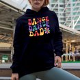 thumbnail image 2 of Dance Dad Retro Merch Gift Ideas for Dancers Navy Hooded Sweatshirt or Hoodie, 3XL, 2 of 5