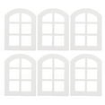 thumbnail image 2 of Marco de ventana en miniatura, Estructura estable DIY Decorative Dollhouse Ventanas de Madera de Madera Arqueada para la decoración de Colgante, 2 of 7