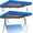 Blue, variant on Patio Canopy Swing Cover Replacement Canopy for Swing Seat 2 & 3 Seater Swing Chair Canopy Cover Anti-UV/Waterproof Hammock Cover Top for Outdoor Garden Patio(Color:Beige,195*125*15cm)