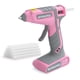thumbnail image 1 of Pistola de pegamento termofusible inalámbrica WORKPRO, color rosa, 7,2 V, con 20 barras de pegamento, 1 of 8