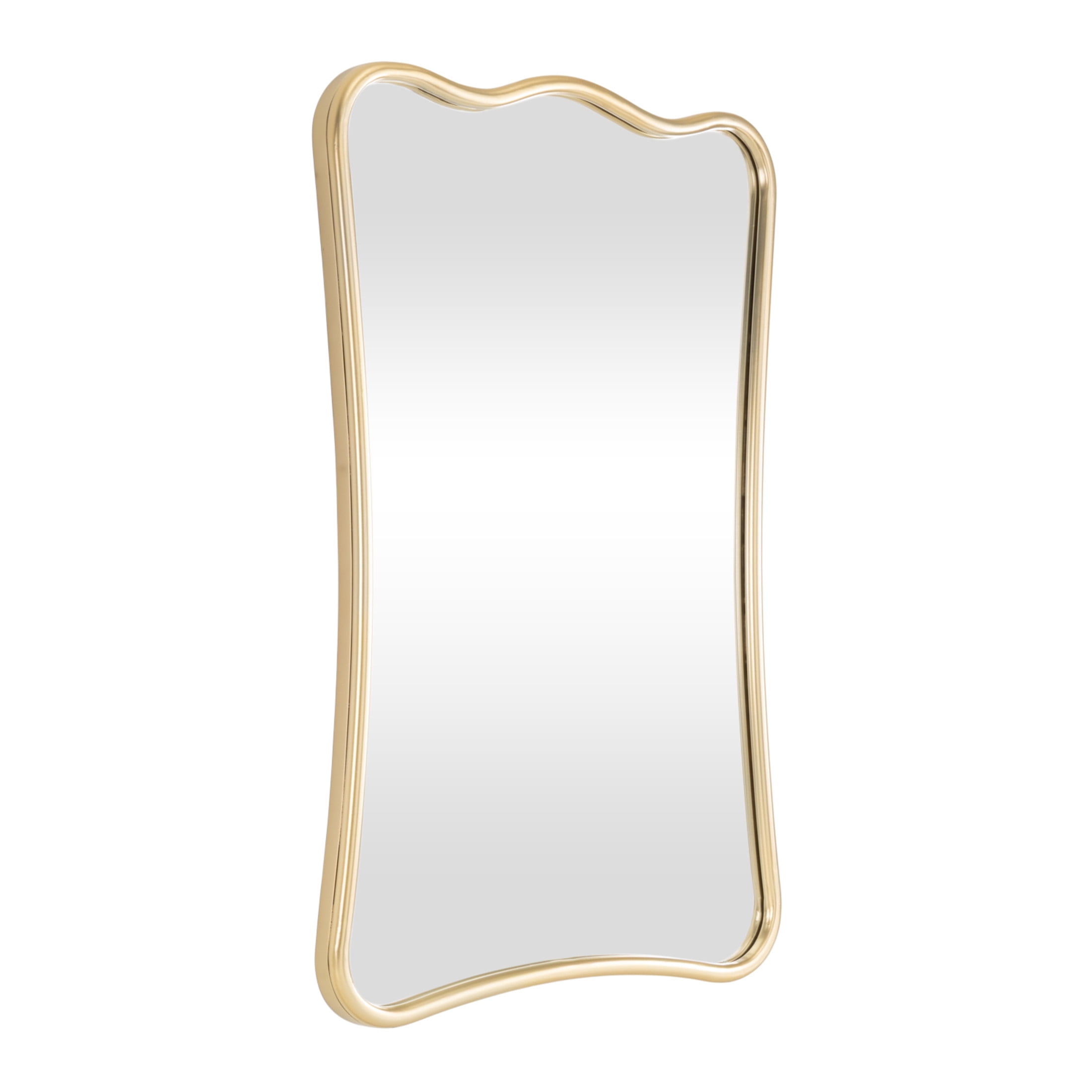DecMode 24" x 35" Gold Rectangular Wall Mirror
