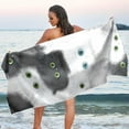 thumbnail image 6 of Coolnut Cute Fluffy Cat Beach Towel Super Soft Microfiber Sand Free Beach Towels, Oversized Camping Pool Towel, Lightweight, Breathable & Quick Dry Towels, 31x71in Washcloth Gift, 6 of 7