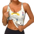 thumbnail image 3 of Fotbe Golf Icons And Golfer Sujetador Deportivo Largo sin Aros para Mujer con Almohadillas y Soporte Medio, Transpirable y Absorbente, Camiseta Tipo Chaleco o Tank Top-Large, 3 of 8