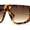 Brown, variant on Womens Minimal Flat Top Thick Plastic Racer Sunglasses Tortoise Brown