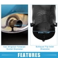 thumbnail image 6 of Unique Bargains Car Exhaust Tip Heart Shaped Tail Pipe 2.48" OD 2.64"x2.36" Outlet 5.43" Length Straight Black, 6 of 7