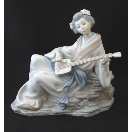 - Lladro Shamishen Player 8224 Porcelain Figurine