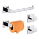 thumbnail image 1 of Juego de Accesorios de baño 4 Piezas toallero Soporte para Papel higiénico 2 Ganchos para Toallas Acero Inoxidable Montaje en Pared Cromo Pulido, 1 of 9
