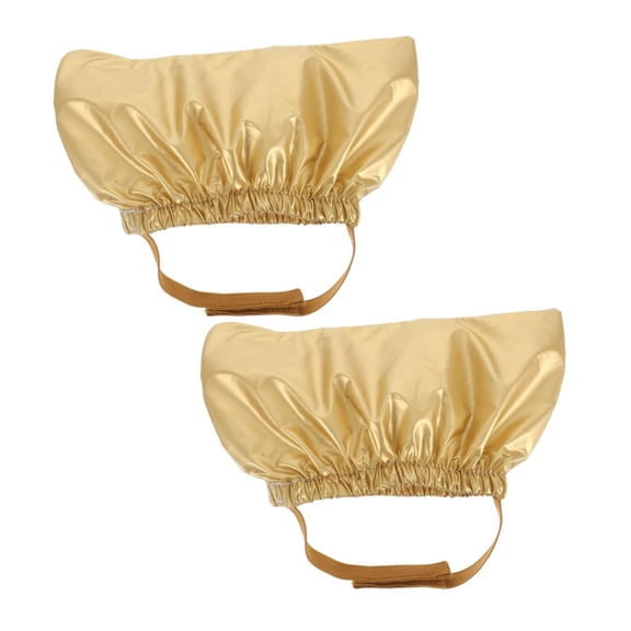 2Pcs Adjustable Pet Shower Caps Bath Ear Protector for Cats and Dogs Reusable Headgear for Grooming Comfortable Lightweight Design Ear Protection(golden)