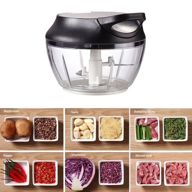 Amdohai Manual Food Chopper Manual Garlic Chopper Garlic Mincer Hand Pull String