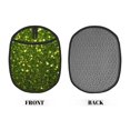 thumbnail image 2 of Pofeuu Green Glitter Sparkle Print Silicone Pot Mat Mitten With Hanging Loop Heat Resistant Oven Mitts Non-Slip Bbq Baking Smoking Potholders, 2 of 7