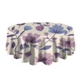 thumbnail image 5 of Pioneer Flower Floral Print Pattern Round Tablecloth 60"x60",Wrinkle Wipeable Table Cloth for Kitchen Dining Room Picnic Patio Party, 5 of 6