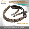 thumbnail image 3 of SUNYA Archery Bow Wrist Sling, 550 Paracord Strap Comfortable on Hand.Fit Bow Stabilizer. Full Grain Leather Yoke with Brass Accessories. Mutiple Camo Loop Colors, 3 of 9