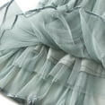 thumbnail image 3 of SWSMCLT Women's Pleated Tulle Skirt Calf Length Tulle Fall Spring Flowy Skirt A Line Summer Layered Elegant Green Small-Large, 3 of 4