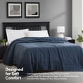 thumbnail image 2 of Cooling Oversized All-Season Reversible Single Comforter - Twin/Twin XL, Navy Blue, 2 of 4
