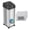 Silver Trash Can with 3 FIlters, variant on 13 Gallon Glide Sensor Trash Can with Wheels and 3 Filters, Odor Control System, Automatic Kitchen and Office Garbage Bin, Stainless Steel