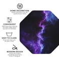 thumbnail image 3 of Zufioo Purple And Blue Nebula Print Leather Coaster Set, Decorative PVC Coasters 4-pack - Scald and Stain-resistant, Suitable for Home, Cafes, Restaurants-Octagon, 3 of 6