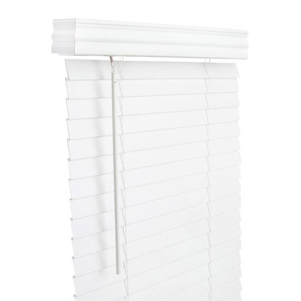 Living Accents 5005723 Faux Wood 2 in. MiniBlinds, 43 x 60 in. White
