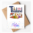 thumbnail image 1 of Thailand National symbol Landmark Pattern Welcome Back Greeting Cards Envelopes Blank, 1 of 3